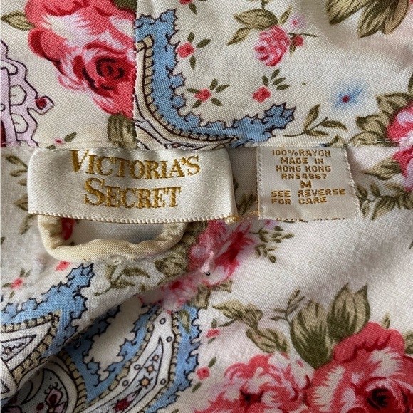 Victoria's Secret Vintage Gold Label Floral Paisley Print Robe Size Medium - Picture 8 of 11